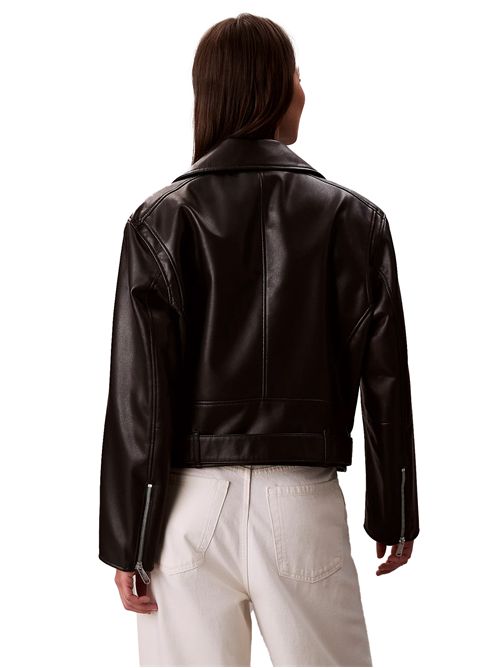 CALVIN KLEIN Faux Leather Biker Jacket CALVIN KLEIN | LV044C532GBAE